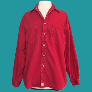 Levi's Men's Vintage Red Heavy Cotton Shirt Size M Preowned